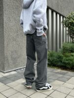 Мужские Графитовые Джинсы Baggy Fit - Свободные Широкие Багги