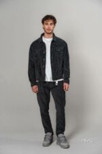 Мужской Графитовый Вельветовый Костюм Свободного Кроя (Рубашка + Брюки)