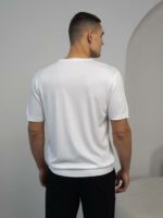 Мужская Базовая Трикотажная Белая Футболка