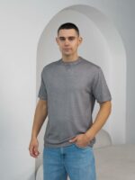 Мужская Базовая Трикотажная Серая Футболка