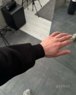 Мужской Базовый Черный Спортивный Костюм Худи Штаны на Флисе с Надписями