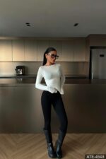 Женская Базовая Тоненькая Полупрозрачная Белая Кофта