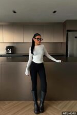 Женская Базовая Тоненькая Полупрозрачная Белая Кофта