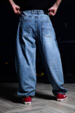 Мужские Синие Джинсы Баллоны - Широкие Оверсайз в Принтах