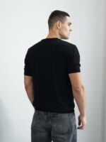 Мужская Базовая Трикотажная Черная Футболка