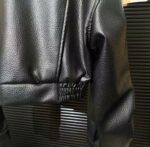 Женская Демисезонная Черная Куртка Кожанка - Кожаный Бомбер на Молнии