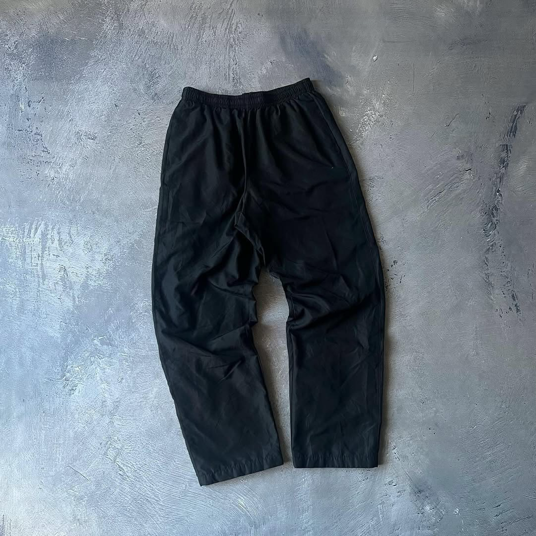 665bf4927d99846afa10 Мужские Базовые Широкие Черные Спортивные Штаны Плащевка