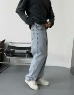 Мужские Светло-Голубые Джинсы Багги - Широкие Оверсайз