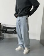 Мужские Светло-Голубые Джинсы Багги - Широкие Оверсайз