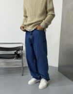 Мужские Синие Джинсы Багги - Широкие Оверсайз