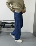 Мужские Синие Джинсы Багги - Широкие Оверсайз