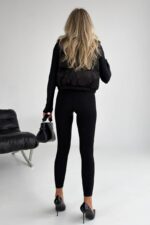 Женская Укороченная Черная Жилетка Безрукавка Скай с Воротником Стойкой