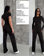 Женский Бордовый Костюм Комплект Тройка - Футболка + Лонгслив + Штаны