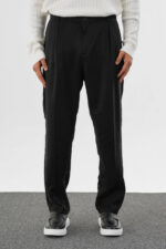 Мужские Классические Черные Штаны Брюки Свободного Кроя со Стрелками