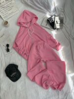 Женский Розовый Костюм Трехнитка - Кофта Зипка на Молнии + Штаны с Кулисками Внизу