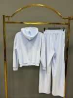 Женский Голубой Велюровый Костюм - Кофта Зипка на Молнии + Штаны Свободного Кроя