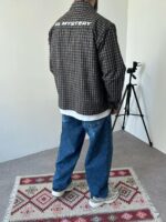 Мужская Хлопковая Клетчатая Коричневая Рубашка Варенка Оверсайз