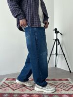Мужские Широкие Темно-Синие Джинсы Багги - Джинсовые Штаны Baggy Barrel