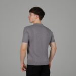 Мужская Серая Футболка Поло - Классическая с Воротником