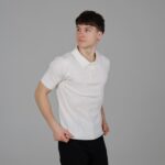 Мужская Белая Футболка Поло - Классическая с Воротником