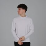 Мужской Базовый Белый Лонгслив Трикотаж