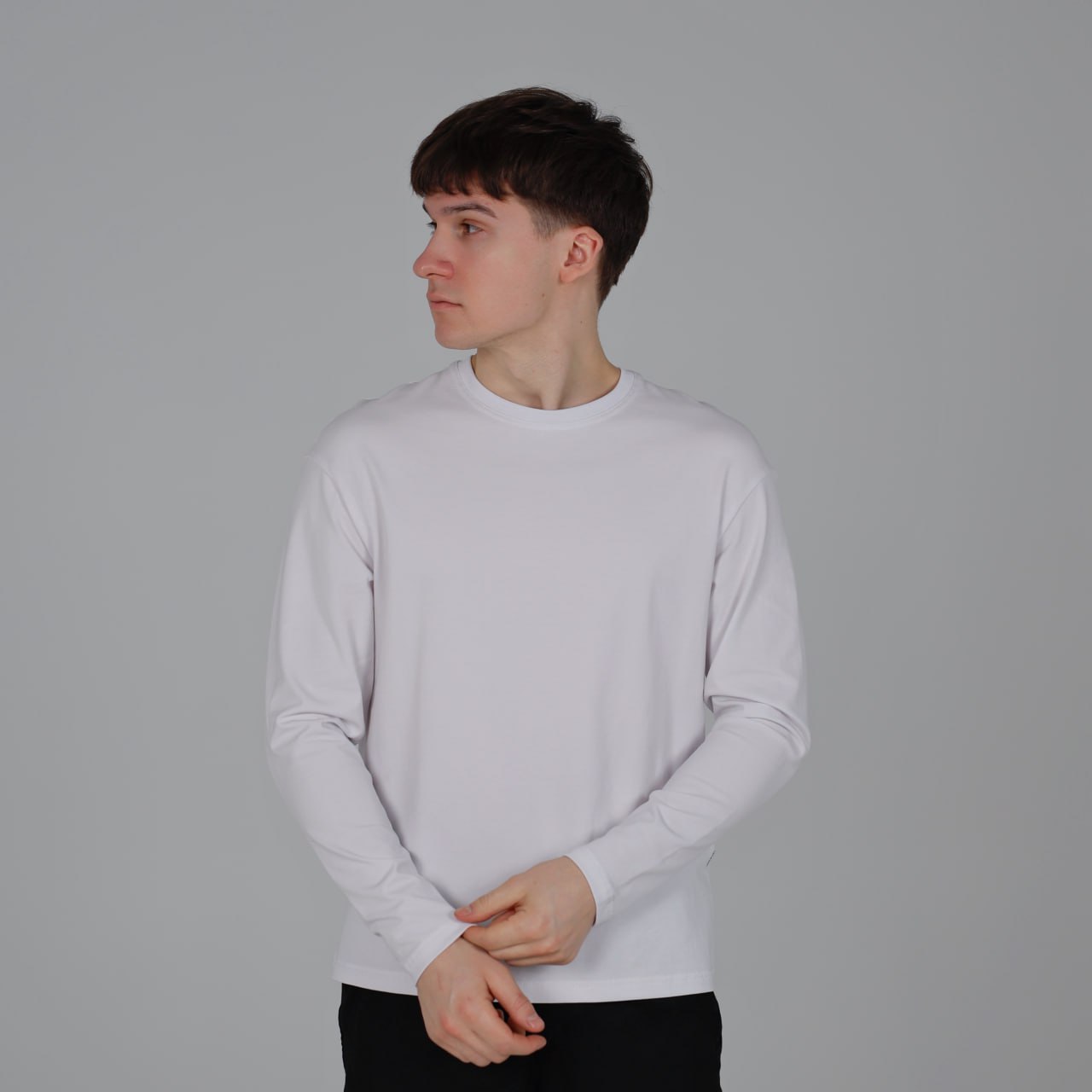 photo_2026-03-15_13-21-50 Мужской Базовый Белый Лонгслив Трикотаж