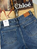 Женские Широкие Синие Джинсы Палаццо Багги с Камнями Стразами