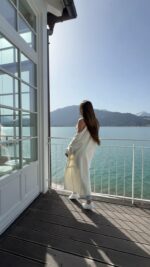 Женский Удлиненный Мягкий Пушистый Белый Кардиган Свободного Кроя