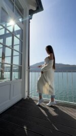 Женский Удлиненный Мягкий Пушистый Белый Кардиган Свободного Кроя