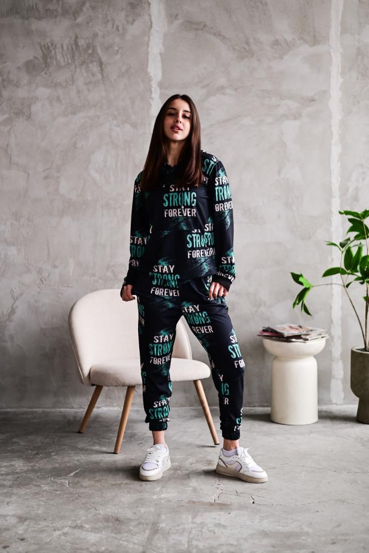 photo_2026-03-16_18-16-47 (2) Женский Черный Спортивный Костюм Худи Джоггеры - Двунитка с Надписями