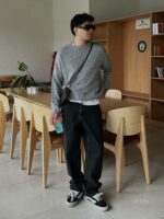 Мужские Широкие Черные Джинсы Багги - Джинсовые Штаны Оверсайз