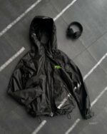 Мужская Черная Зеленая Ветровка Мастерка ТЕРМОХРОМ (меняет цвет)