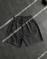 Мужские Хлопковые Графитовые Вареные Шорты на Резинке