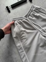 Мужские Свободные Серые Спортивные Штаны Джоггеры с Кантом - Трехнитка Петля