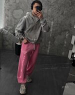 Мужское Серое Худи Зипка на Молнии Оверсайз - Трехнитка ТЕРМОХРОМ