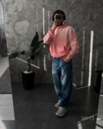 Мужское Розовое Худи Зипка на Молнии Оверсайз - Трехнитка ТЕРМОХРОМ