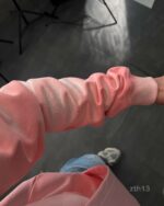 Мужское Розовое Худи Зипка на Молнии Оверсайз - Трехнитка ТЕРМОХРОМ