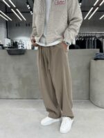 Мужские Широкие Коричневые Штаны Брюки Багги Варенки