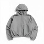 Мужская Серая Ветровка Мастерка - Базовая на Молнии с Капюшоном