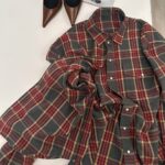 Женская Объемная Байковая Графитовая Рубашка Оверсайз в Клеточку