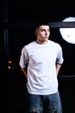 Мужская Белая Футболка Оверсайз Хлопок с Принтом “Need Money For Porsche" на Спине