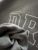 Мужской Базовый Серый Спортивный Костюм Трехнитка Свободного Кроя с Вышивкой