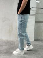 Мужские Свободные Джинсы Mom Fit Светло-Голубого Цвета