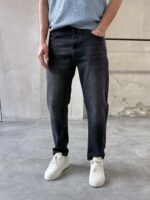 Мужские Свободные Графитовые Джинсы Slim Crop