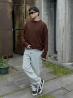 Мужские Свободные Светло-Голубые Джинсы Baggy