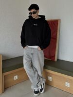 Мужские Свободные Серые Джинсы Baggy