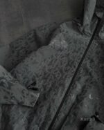 Мужская Темно-Серая Ветровка на Молнии с Гидрофобным Принтом