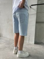 Мужские Светло-Голубые Джинсовые Шорты - Свободные Широкие