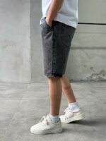 Мужские Графитовые Джинсовые Шорты - Свободные Широкие