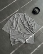 Мужская Базовая Футболка Оверсайз Серого Цвета